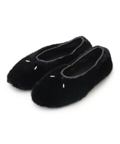 23区 / ニジュウサンク フラットシューズ | ショートファー バレエシューズ