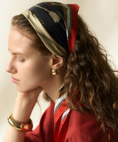 23区 / ニジュウサンク バンダナ・スカーフ | タッセルモチーフ シルク ダイヤ スカーフ