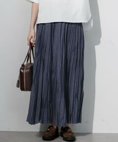 23区 / ニジュウサンク ロング・マキシ丈スカート | デニムライク プリーツスカート
