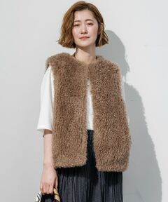 23区 / ニジュウサンク その他アウター | ECPOPELウェイビー エコファー ジレ