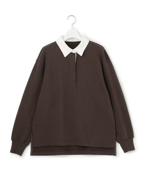23区 / ニジュウサンク カットソー | 【SLOW/一部店舗限定】ヴィンテージライクテリー ラガーシャツ（ダークブラウン系）