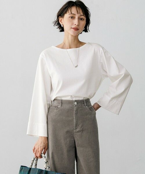 23区 / ニジュウサンク カットソー | 【SLOW/一部店舗限定】ワイドスリーブ Tシャツ（オフホワイト系）