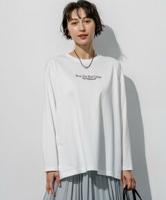 23区 / ニジュウサンク カットソー | リラクシーシルエット ロゴ刺繍 ロング Tシャツ