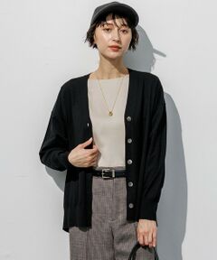 23区 / ニジュウサンク カーディガン・ボレロ | ヴィスコースストレッチ Vネック カーディガン