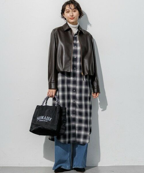 23区 / ニジュウサンク ミニ丈・ひざ丈ワンピース | コットンミックスチェック シャツ ワンピース | 詳細8