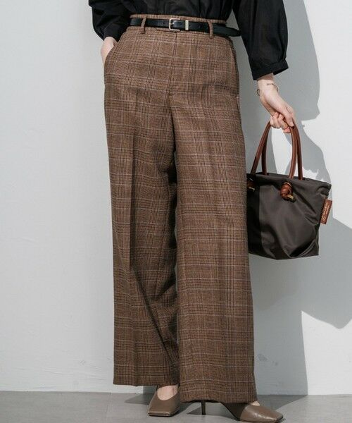 23区 / ニジュウサンク その他パンツ | BALLIクラシックウールクロス ワイドパンツ（ダークブラウン系）