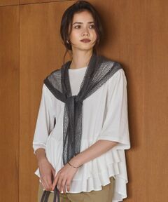23区 / ニジュウサンク マフラー・ショール・スヌード・ストール | 【SLOW/一部店舗限定】シアーニット トライアングルストール