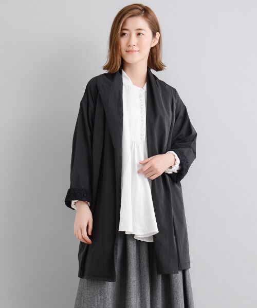 ＊＊NIMES / ニーム その他アウター | タフタ撥水 ドレープカラーコート | 詳細1