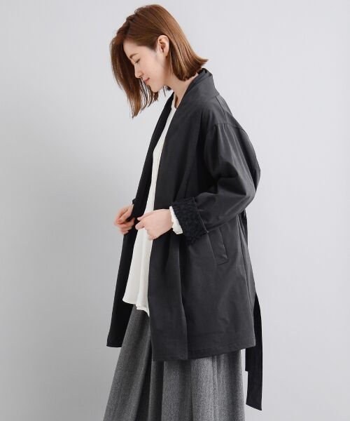 ＊＊NIMES / ニーム その他アウター | タフタ撥水 ドレープカラーコート | 詳細2