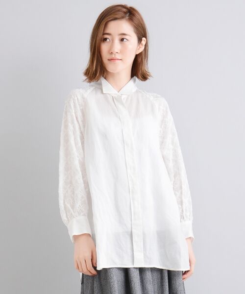 ＊＊NIMES / ニーム シャツ・ブラウス | ラミー/リヨセルローン 刺しゅうブラウス | 詳細1