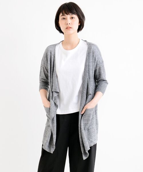 セール】 LINEN(イタリー系) ケープ風カーディガン （ニット