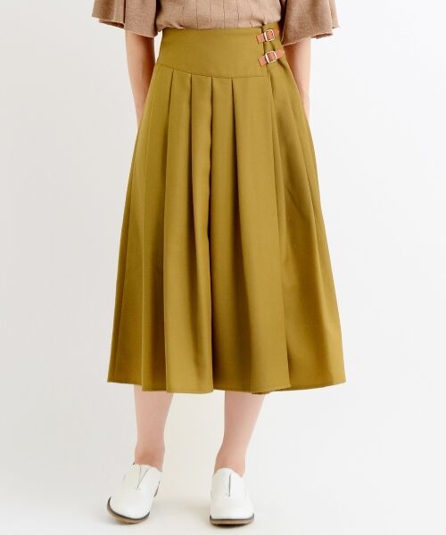 ＊＊NIMES / ニーム ミニ・ひざ丈スカート | ONEIL OF DUBLIN ソフトプリーツSK（イエロー）