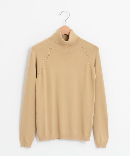 ＊＊NIMES / ニーム ニット・セーター | BELLISIMA タートル P/O（キャメル）