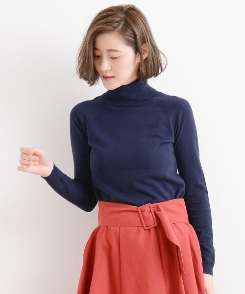 ＊＊NIMES / ニーム ニット・セーター | BELLISIMA タートル P/O（ネイビー）