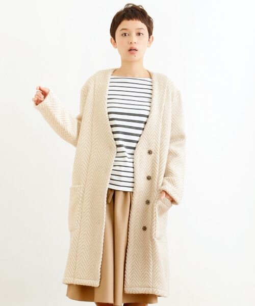 ＊＊NIMES / ニーム その他アウター | John Branigan VネックCT（ベージュ）