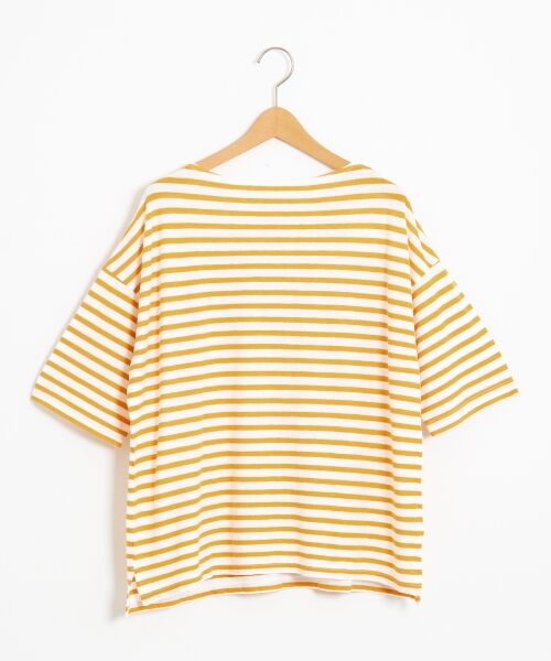 ＊＊NIMES / ニーム カットソー | C/R/Raボーダー ボートネックP/O（イエロー）