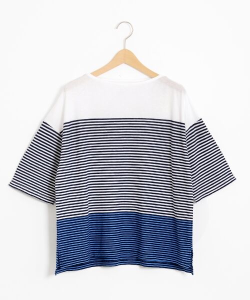 ＊＊NIMES / ニーム カットソー | C/R/Raボーダー ボートネックP/O（その他2）
