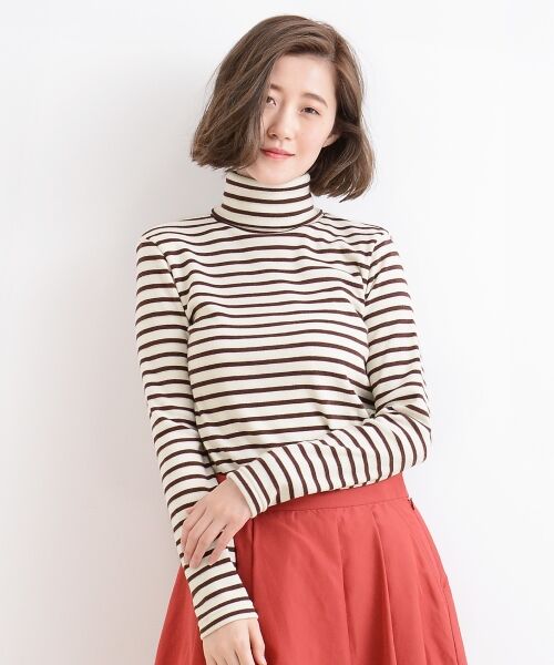 ＊＊NIMES / ニーム カットソー | C/Wスムース BD タートルN P/O（ブラウン）