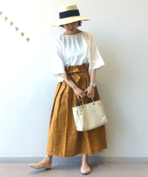 ＊＊NIMES / ニーム シャツ・ブラウス | プレミアム天竺 Ａラインブラウス（オフ）