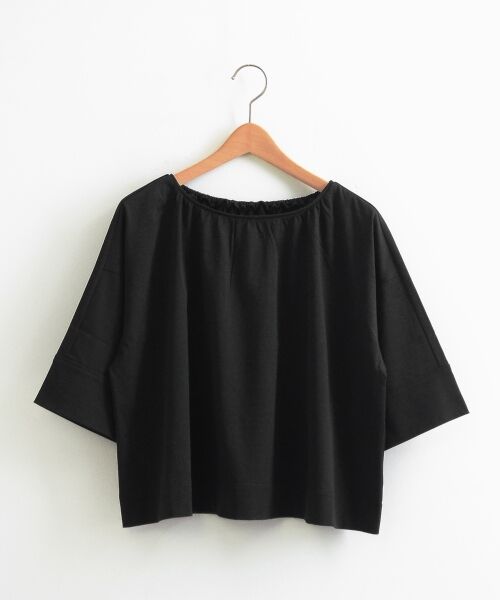 ＊＊NIMES / ニーム シャツ・ブラウス | プレミアム天竺 Ａラインブラウス（ブラック）