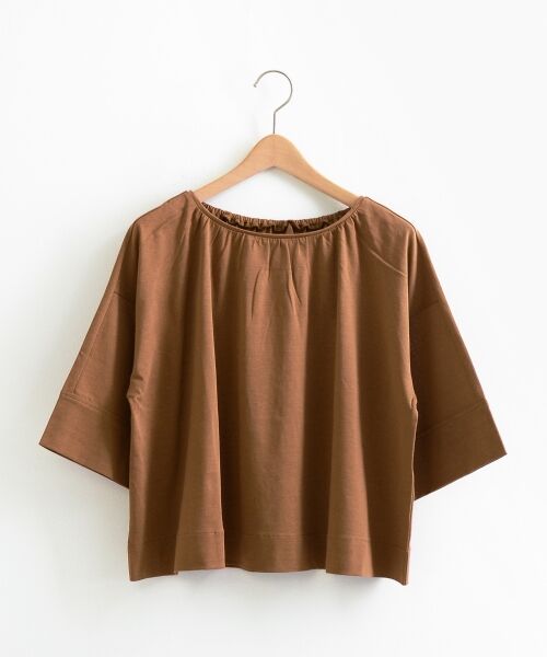 ＊＊NIMES / ニーム シャツ・ブラウス | プレミアム天竺 Ａラインブラウス（ワイン）