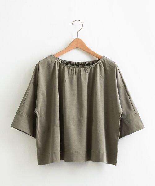 ＊＊NIMES / ニーム シャツ・ブラウス | プレミアム天竺 Ａラインブラウス（グレージュ）