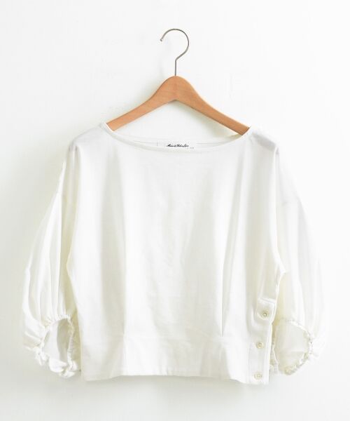 ＊＊NIMES / ニーム シャツ・ブラウス | プレミアム天竺 脇釦ブラウス（オフ）