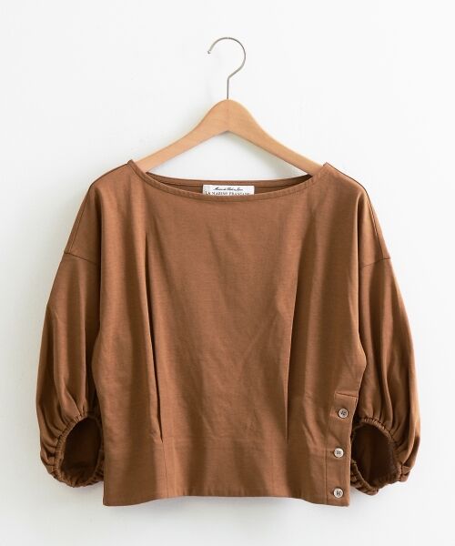 ＊＊NIMES / ニーム シャツ・ブラウス | プレミアム天竺 脇釦ブラウス（ワイン）