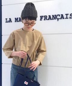 コットンリネンラミー フロントギャザーBL