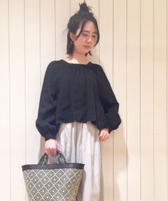 Linen スクエアNブラウス