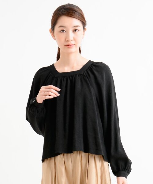 ＊＊NIMES / ニーム シャツ・ブラウス | Linen スクエアNブラウス | 詳細1