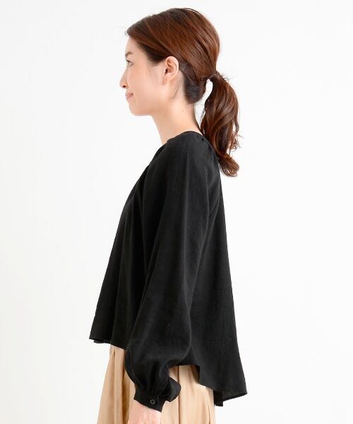 ＊＊NIMES / ニーム シャツ・ブラウス | Linen スクエアNブラウス | 詳細2