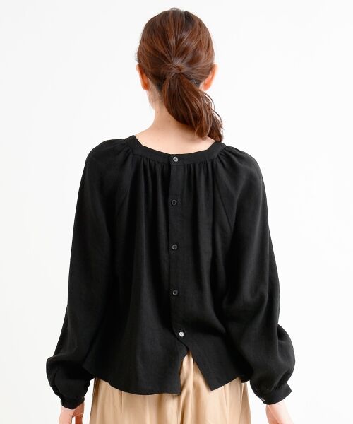 ＊＊NIMES / ニーム シャツ・ブラウス | Linen スクエアNブラウス | 詳細3