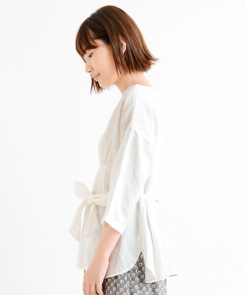 ＊＊NIMES / ニーム シャツ・ブラウス | 麻キャンバス ベルト付きBL | 詳細2