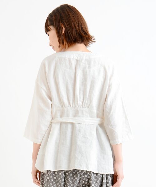 ＊＊NIMES / ニーム シャツ・ブラウス | 麻キャンバス ベルト付きBL | 詳細3