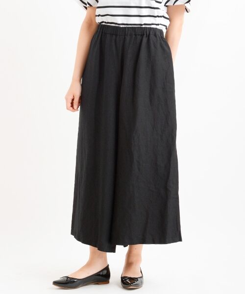 ＊＊NIMES / ニーム その他パンツ | Linen Rayom Easy cloth スカートPT（ブラック）