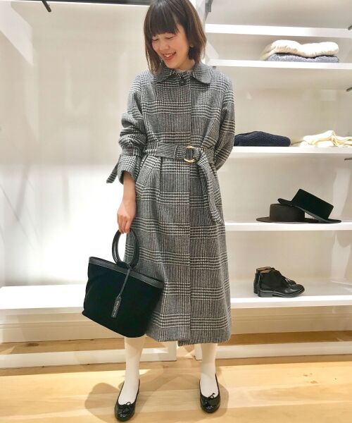 ＊＊NIMES / ニーム その他アウター | メルトン/グレンチェック ベルト付CT | 詳細13