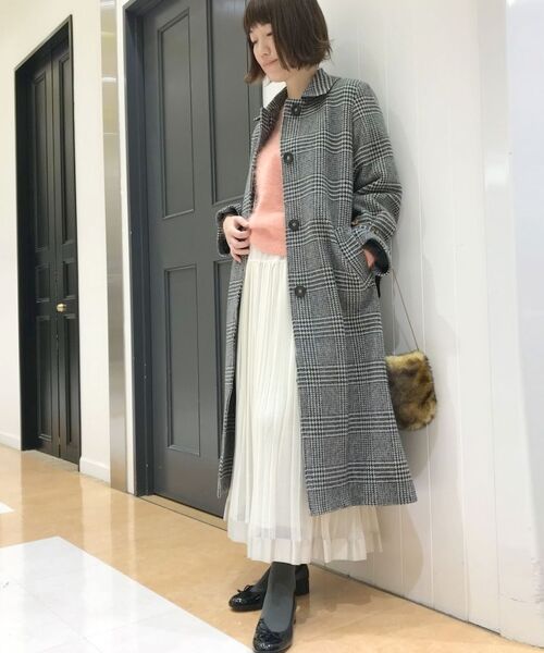 ＊＊NIMES / ニーム その他アウター | メルトン/グレンチェック ベルト付CT | 詳細14