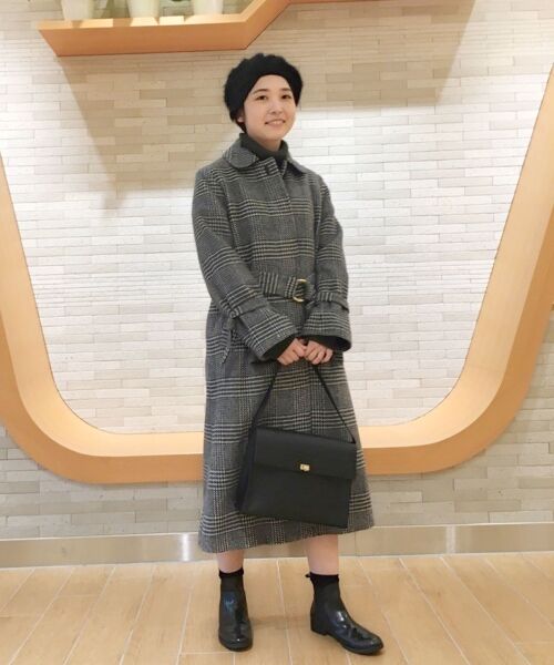 ＊＊NIMES / ニーム その他アウター | メルトン/グレンチェック ベルト付CT | 詳細9