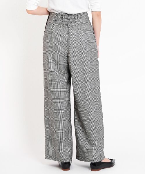 **NIMES / ニーム その他パンツ | W/Pムジ/ウールグレンチェックワイドパンツ | 詳細4