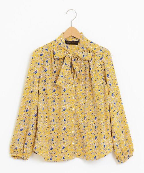 ＊＊NIMES / ニーム シャツ・ブラウス | フラワーptデシン ボータイブラウス（イエロー）