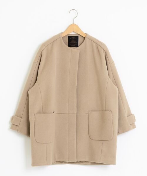 ＊＊NIMES / ニーム その他アウター | JSダブルビーバー ノーカラーミドル丈コート | 詳細1