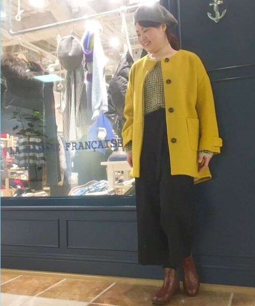 ＊＊NIMES / ニーム その他アウター | JSダブルビーバー ノーカラーミドル丈コート | 詳細10