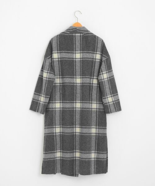 ＊＊NIMES / ニーム その他アウター | ビッグチェック モッサ/シャギー 着流しコート | 詳細1