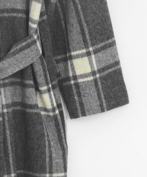 ＊＊NIMES / ニーム その他アウター | ビッグチェック モッサ/シャギー 着流しコート | 詳細3