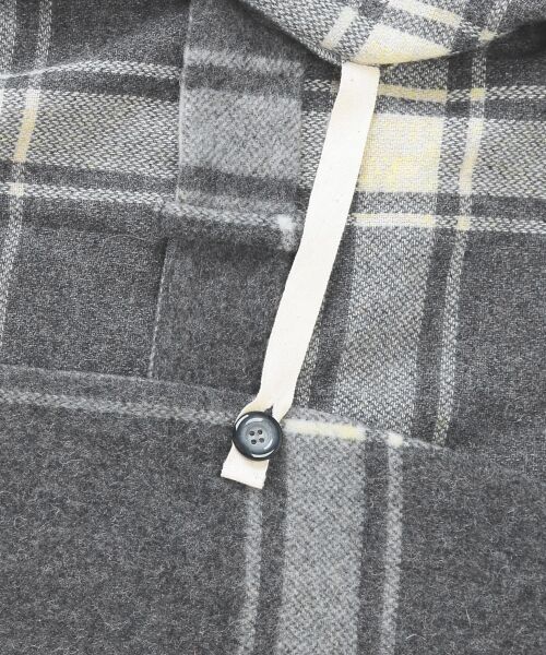 ＊＊NIMES / ニーム その他アウター | ビッグチェック モッサ/シャギー 着流しコート | 詳細5