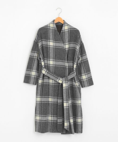 ＊＊NIMES / ニーム その他アウター | ビッグチェック モッサ/シャギー 着流しコート（その他4）