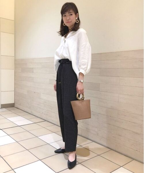 ＊＊NIMES / ニーム その他パンツ | ドットプリント イージーパンツ（ブラック）