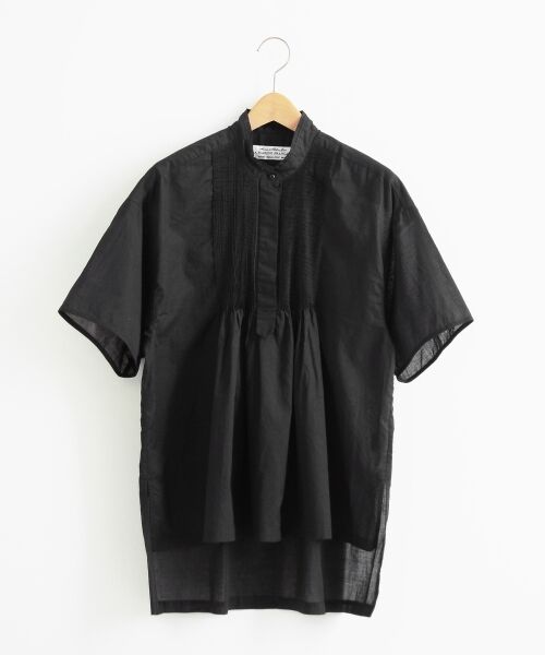 ＊＊NIMES / ニーム シャツ・ブラウス | 60Sローンマイクロピンタックシャツ（ブラック）