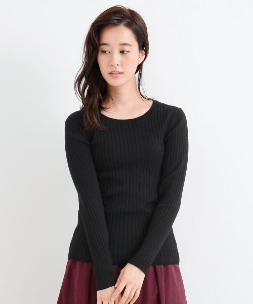 ＊＊NIMES / ニーム ニット・セーター | 14G Wide Rib クルーN P/O | 詳細1